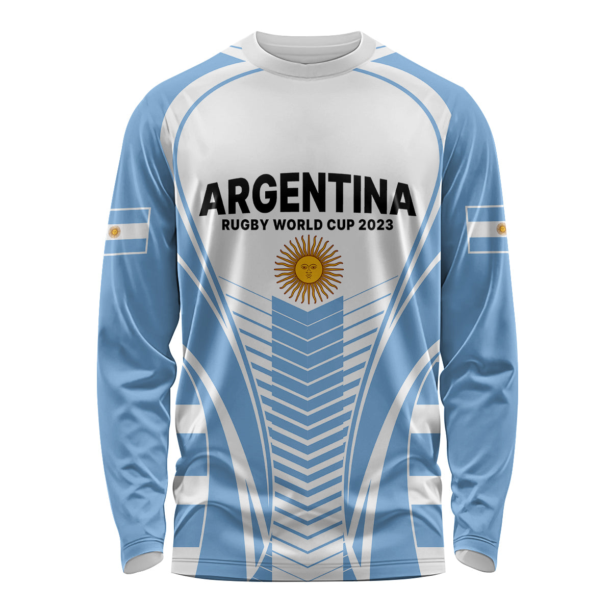 Custom Argentina Rugby Long Sleeve Shirt World Cup 2023 Los Pumas Go Champion - Wonder Print Shop