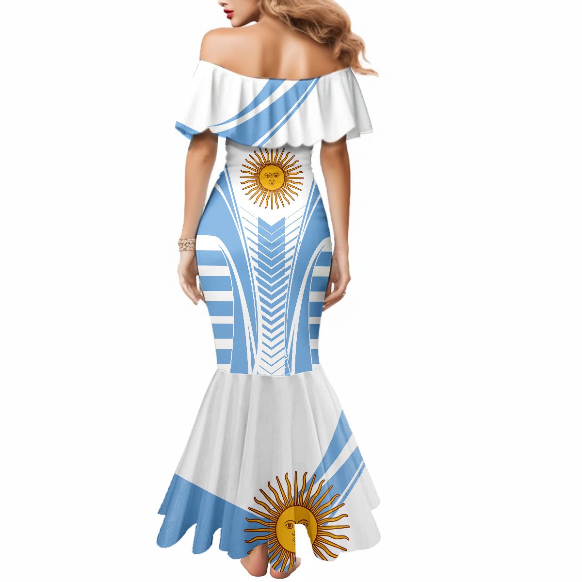 Custom Argentina Rugby Mermaid Dress World Cup 2023 Los Pumas Go Champion - Wonder Print Shop