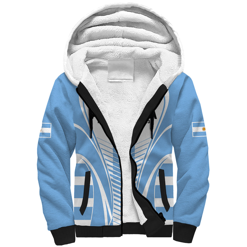 Custom Argentina Rugby Sherpa Hoodie World Cup 2023 Los Pumas Go Champion - Wonder Print Shop