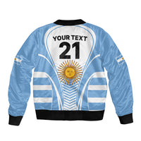 Custom Argentina Rugby Sleeve Zip Bomber Jacket World Cup 2023 Los Pumas Go Champion - Wonder Print Shop