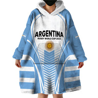 Custom Argentina Rugby Wearable Blanket Hoodie World Cup 2023 Los Pumas Go Champion - Wonder Print Shop