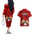 Chile Rugby Couples Matching Off The Shoulder Long Sleeve Dress and Hawaiian Shirt Los Condores Mascot with Bellflower World Cup 2023 LT9 - Wonder Print Shop
