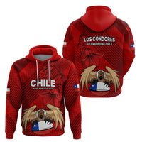 Chile Rugby Hoodie Los Condores Mascot with Bellflower World Cup 2023 - Wonder Print Shop