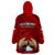 Chile Rugby Wearable Blanket Hoodie Los Condores Mascot with Bellflower World Cup 2023 - Wonder Print Shop