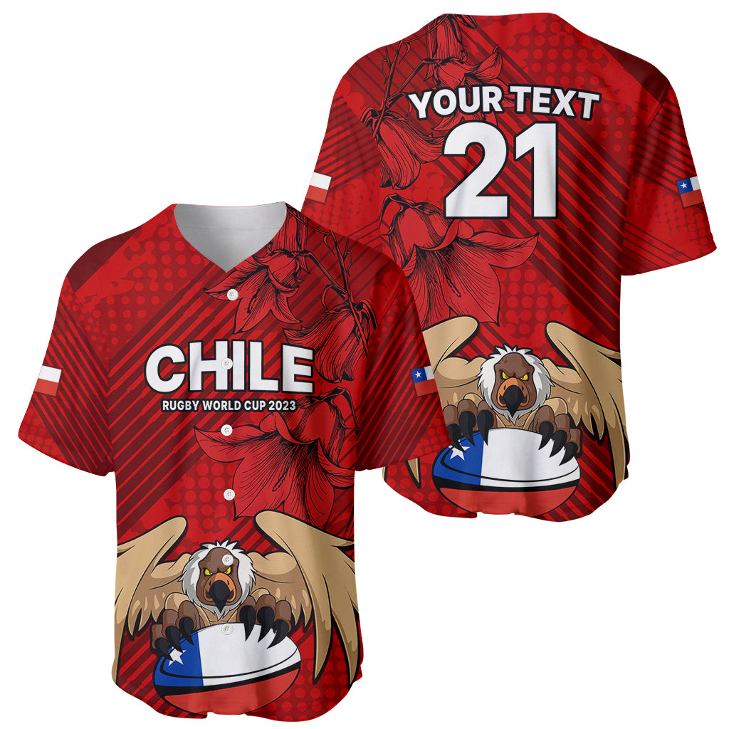 Custom Chile Rugby Baseball Jersey Los Condores Mascot with Bellflower World Cup 2023 LT9 - Wonder Print Shop