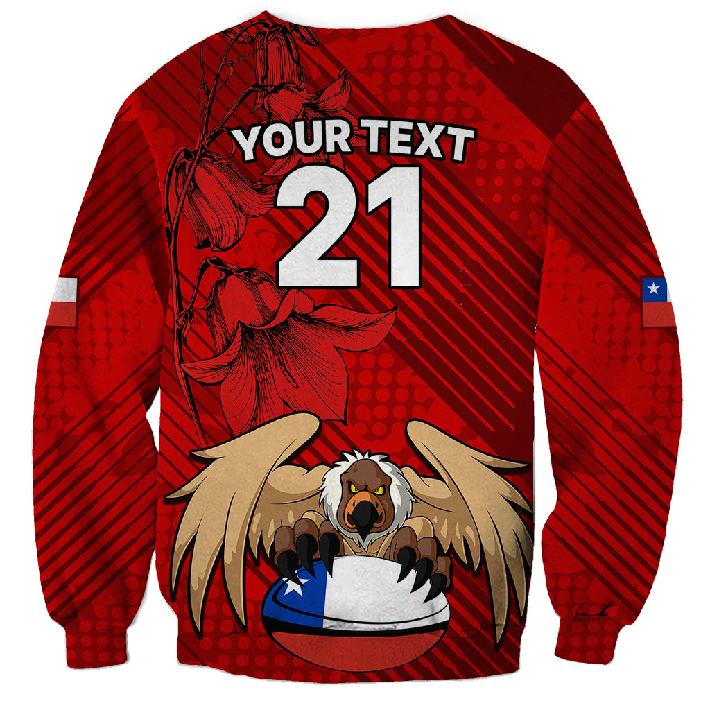 Custom Chile Rugby Sweatshirt Los Condores Mascot with Bellflower World Cup 2023 - Wonder Print Shop