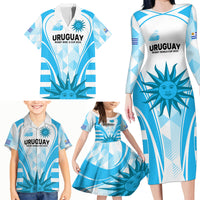 Uruguay Rugby Family Matching Long Sleeve Bodycon Dress and Hawaiian Shirt World Cup 2023 Go Los Teros LT9 - Wonder Print Shop