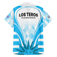 Uruguay Rugby Family Matching Off Shoulder Long Sleeve Dress and Hawaiian Shirt World Cup 2023 Go Los Teros - Wonder Print Shop
