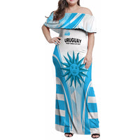 Uruguay Rugby Family Matching Off Shoulder Maxi Dress and Hawaiian Shirt World Cup 2023 Go Los Teros LT9 - Wonder Print Shop