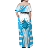 Uruguay Rugby Family Matching Off Shoulder Maxi Dress and Hawaiian Shirt World Cup 2023 Go Los Teros LT9 - Wonder Print Shop