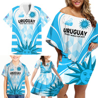 Uruguay Rugby Family Matching Off Shoulder Short Dress and Hawaiian Shirt World Cup 2023 Go Los Teros LT9 - Wonder Print Shop