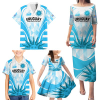 Uruguay Rugby Family Matching Puletasi Dress and Hawaiian Shirt World Cup 2023 Go Los Teros - Wonder Print Shop