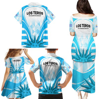Uruguay Rugby Family Matching Puletasi Dress and Hawaiian Shirt World Cup 2023 Go Los Teros - Wonder Print Shop