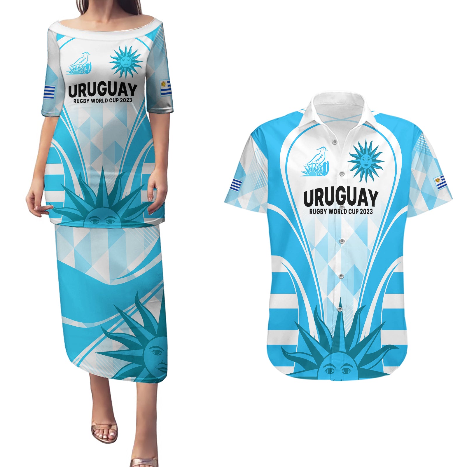 custom-uruguay-rugby-couples-matching-puletasi-dress-and-hawaiian-shirt-world-cup-2023-go-los-teros