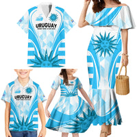 Custom Uruguay Rugby Family Matching Mermaid Dress and Hawaiian Shirt World Cup 2023 Go Los Teros LT9 - Wonder Print Shop
