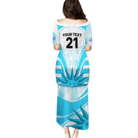 Custom Uruguay Rugby Family Matching Puletasi Dress and Hawaiian Shirt World Cup 2023 Go Los Teros - Wonder Print Shop