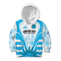 Custom Uruguay Rugby Kid Hoodie World Cup 2023 Go Los Teros - Wonder Print Shop