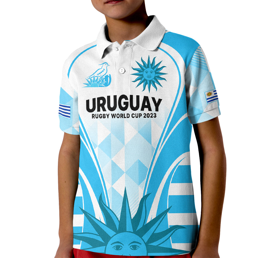 Custom Uruguay Rugby Kid Polo Shirt World Cup 2023 Go Los Teros - Wonder Print Shop