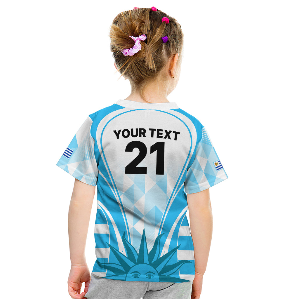 Custom Uruguay Rugby Kid T Shirt World Cup 2023 Go Los Teros - Wonder Print Shop