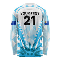 Custom Uruguay Rugby Long Sleeve Shirt World Cup 2023 Go Los Teros - Wonder Print Shop