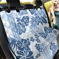 Vintage Hawaii Back Car Seat Cover Hibiscus Tapa Tribal With Hawaiian Quilt Pattern Blue LT9 - Wonder Print Shop