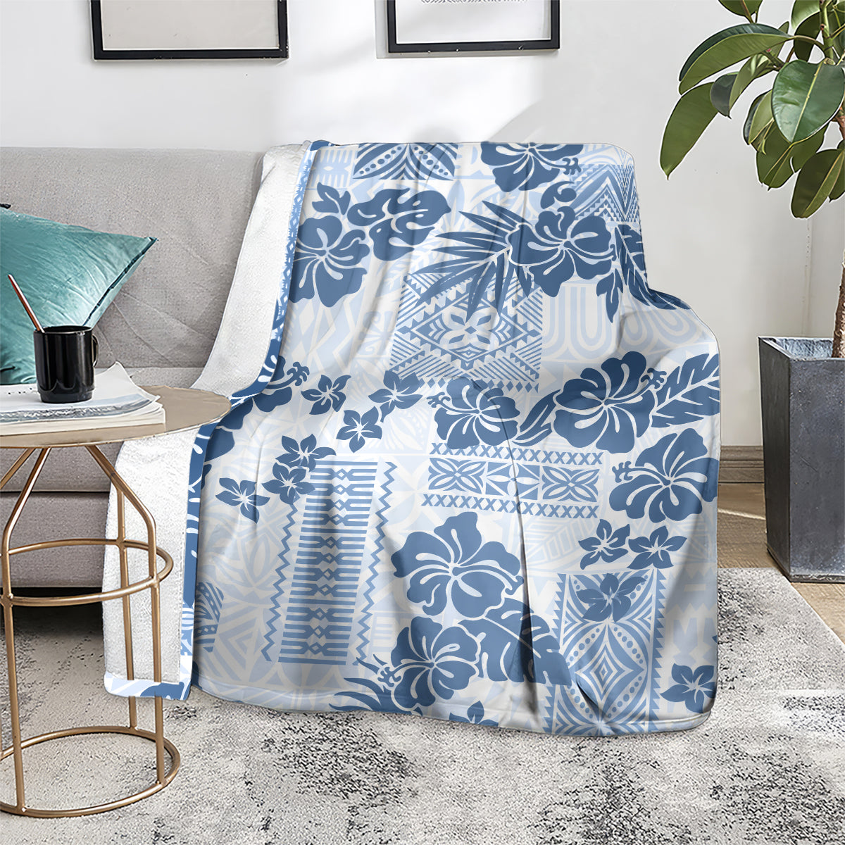 vintage-hawaii-blanket-hibiscus-tapa-tribal-with-hawaiian-quilt-pattern-blue