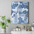 Vintage Hawaii Canvas Wall Art Hibiscus Tapa Tribal With Hawaiian Quilt Pattern Blue LT9 - Wonder Print Shop