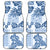 Vintage Hawaii Car Mats Hibiscus Tapa Tribal With Hawaiian Quilt Pattern Blue LT9 - Wonder Print Shop