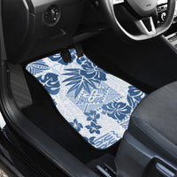 Vintage Hawaii Car Mats Hibiscus Tapa Tribal With Hawaiian Quilt Pattern Blue LT9 - Wonder Print Shop