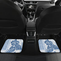 Vintage Hawaii Car Mats Hibiscus Tapa Tribal With Hawaiian Quilt Pattern Blue LT9 - Wonder Print Shop