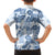 Vintage Hawaii Family Matching Summer Maxi Dress and Hawaiian Shirt Hibiscus Tapa Tribal With Hawaiian Quilt Pattern Blue - Wonder Print Shop