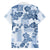 Vintage Hawaii Family Matching Summer Maxi Dress and Hawaiian Shirt Hibiscus Tapa Tribal With Hawaiian Quilt Pattern Blue - Wonder Print Shop