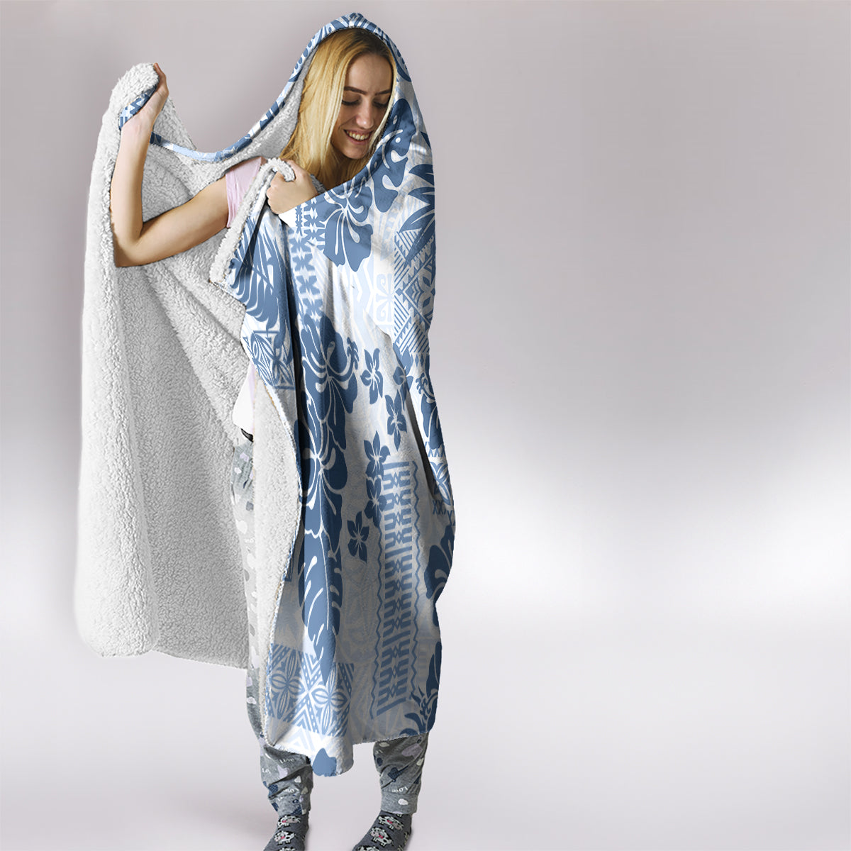 vintage-hawaii-hooded-blanket-hibiscus-tapa-tribal-with-hawaiian-quilt-pattern-blue