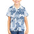 Vintage Hawaii Kid Hawaiian Shirt Hibiscus Tapa Tribal With Hawaiian Quilt Pattern Blue - Wonder Print Shop