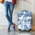 Vintage Hawaii Luggage Cover Hibiscus Tapa Tribal With Hawaiian Quilt Pattern Blue - Wonder Print Shop