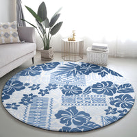 vintage-hawaii-round-carpet-hibiscus-tapa-tribal-with-hawaiian-quilt-pattern-blue