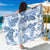 Vintage Hawaii Sarong Hibiscus Tapa Tribal With Hawaiian Quilt Pattern Blue - Wonder Print Shop