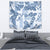 Vintage Hawaii Tapestry Hibiscus Tapa Tribal With Hawaiian Quilt Pattern Blue - Wonder Print Shop