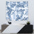 Vintage Hawaii Tapestry Hibiscus Tapa Tribal With Hawaiian Quilt Pattern Blue - Wonder Print Shop