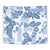 Vintage Hawaii Tapestry Hibiscus Tapa Tribal With Hawaiian Quilt Pattern Blue - Wonder Print Shop