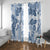 Vintage Hawaii Window Curtain Hibiscus Tapa Tribal With Hawaiian Quilt Pattern Blue - Wonder Print Shop