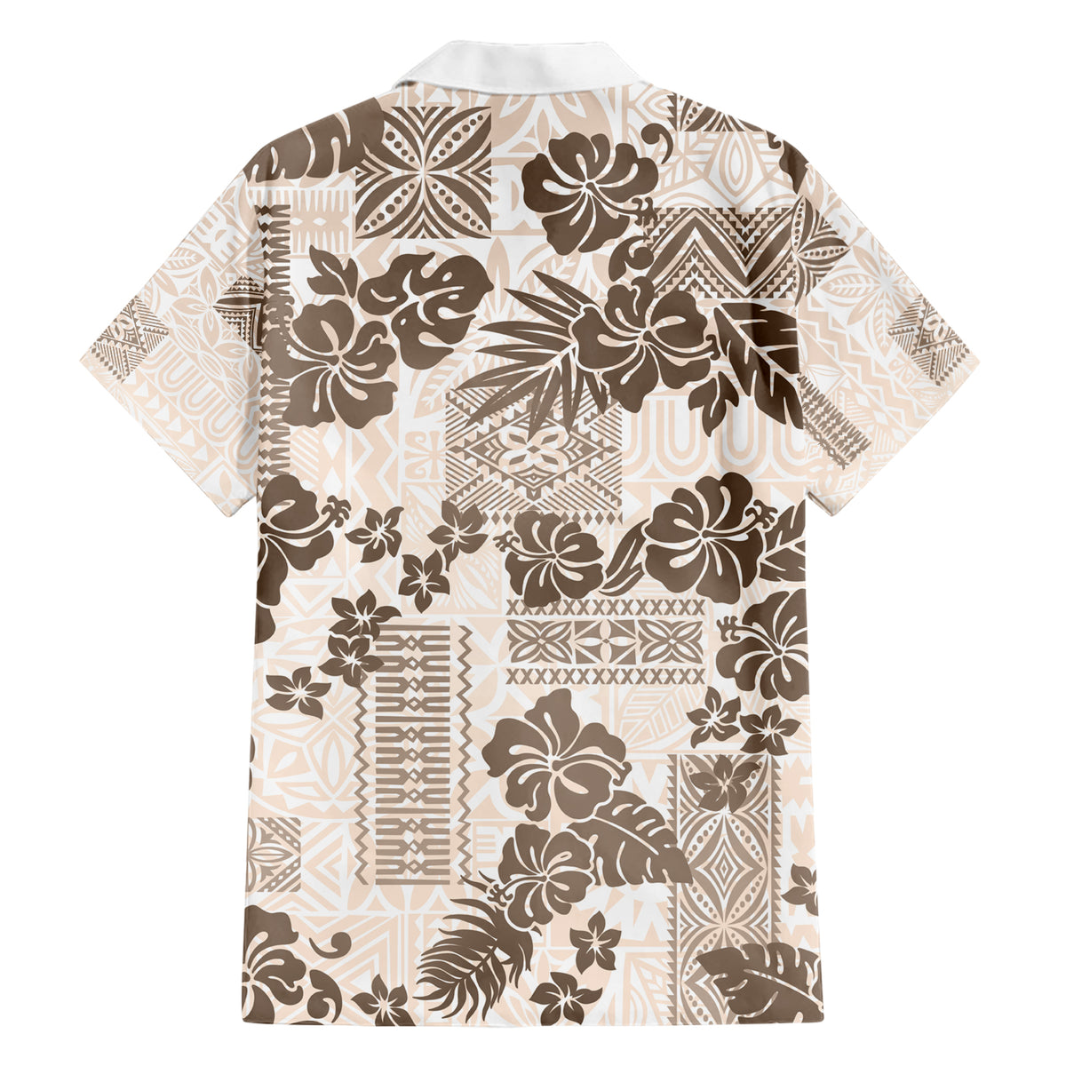 Vintage Hawaii Family Matching Short Sleeve Bodycon Dress and Hawaiian Shirt Hibiscus Tapa Tribal With Hawaiian Quilt Pattern Gold - Wonder Print Shop