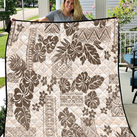Vintage Hawaii Quilt Hibiscus Tapa Tribal With Hawaiian Quilt Pattern Gold - Wonder Print Shop