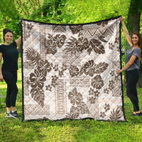 Vintage Hawaii Quilt Hibiscus Tapa Tribal With Hawaiian Quilt Pattern Gold - Wonder Print Shop