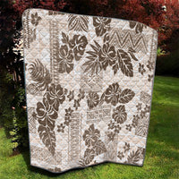 Vintage Hawaii Quilt Hibiscus Tapa Tribal With Hawaiian Quilt Pattern Gold - Wonder Print Shop