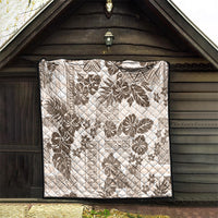 Vintage Hawaii Quilt Hibiscus Tapa Tribal With Hawaiian Quilt Pattern Gold - Wonder Print Shop