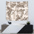 Vintage Hawaii Tapestry Hibiscus Tapa Tribal With Hawaiian Quilt Pattern Gold - Wonder Print Shop