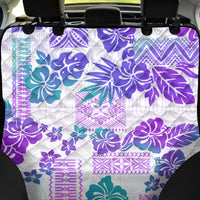 Vintage Hawaii Back Car Seat Cover Hibiscus Tapa Tribal With Hawaiian Quilt Pattern Purple LT9 - Wonder Print Shop
