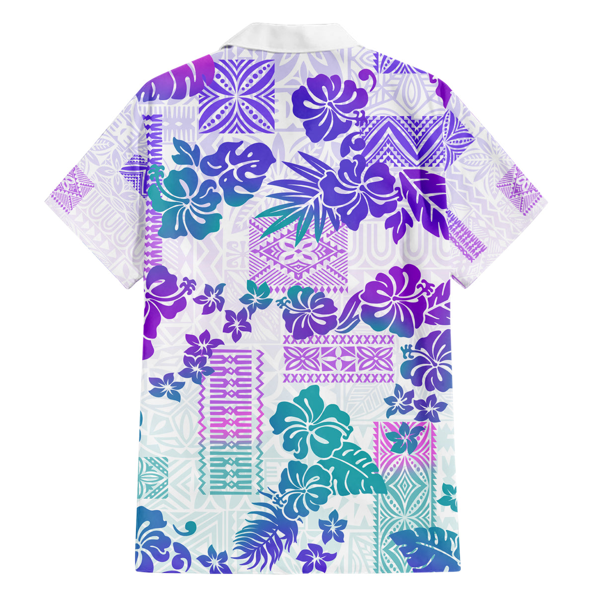 Vintage Hawaii Family Matching Short Sleeve Bodycon Dress and Hawaiian Shirt Hibiscus Tapa Tribal With Hawaiian Quilt Pattern Purple - Wonder Print Shop