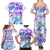 Vintage Hawaii Family Matching Summer Maxi Dress and Hawaiian Shirt Hibiscus Tapa Tribal With Hawaiian Quilt Pattern Purple - Wonder Print Shop